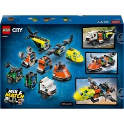 LEGO City Zestaw z samolotem, ciężarówką serwisową i poduszkowcem 60505