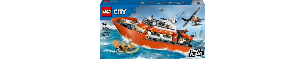 LEGO City Łódź ratunkowa i helikopter straży przybrzeżnej 60504