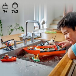 LEGO City Łódź ratunkowa i helikopter straży przybrzeżnej 60504