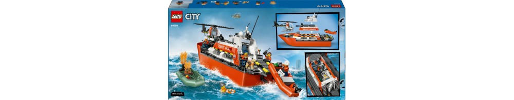 LEGO City Łódź ratunkowa i helikopter straży przybrzeżnej 60504