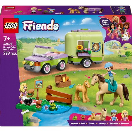 LEGO Friends Przyczepa z koniem i źrebaczkiem 42695