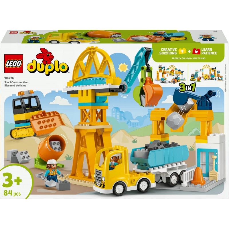 LEGO DUPLO Plac budowy z pojazdami 3 w 1 10476