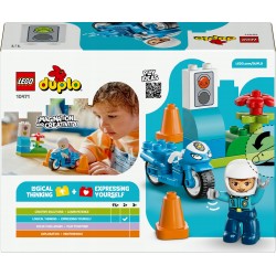 LEGO DUPLO Niebieski motocykl policyjny dla dzieci 10471