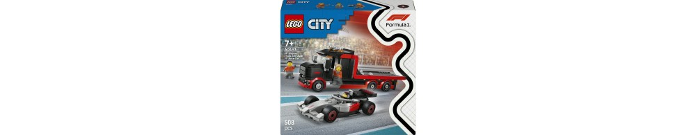 LEGO City Ciężarówka F1 z bolidem Audi F1 60493