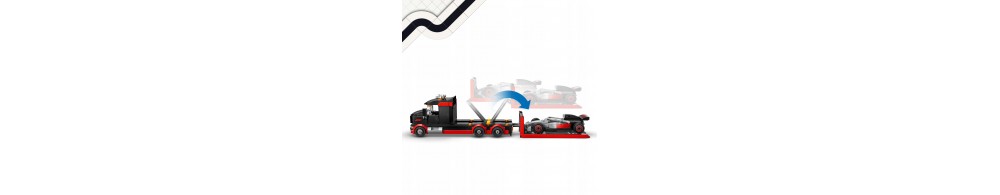 LEGO City Ciężarówka F1 z bolidem Audi F1 60493