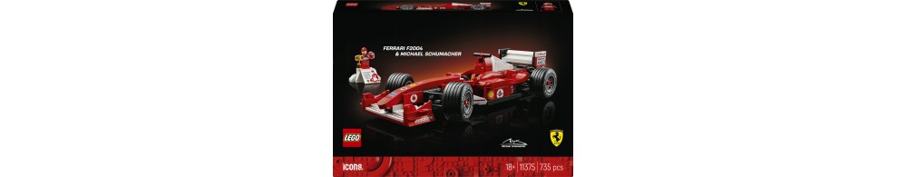 LEGO Icons Ferrari F2004 i Michael Schumacher, bolid F1 11375