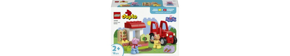 LEGO DUPLO Świnka Peppa Ciągnik i rynek 10468