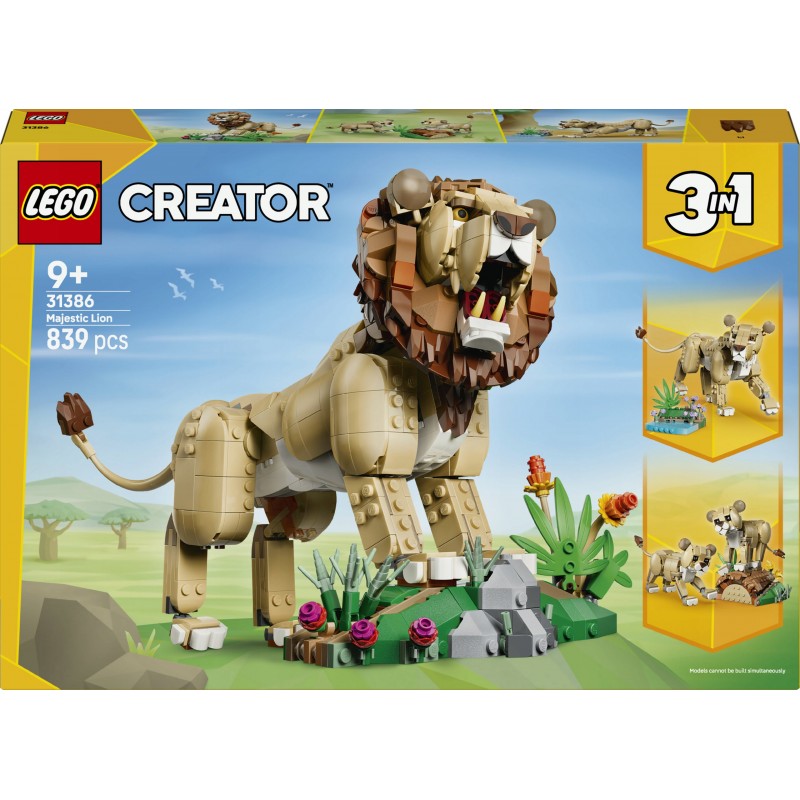 LEGO Creator 3 w 1 Dzikie zwierzęta: Dumny lew 31386