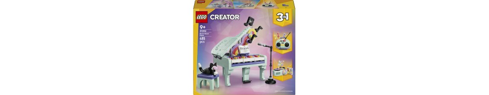 LEGO Creator 3 w 1 Dekoracyjny fortepian z kotem 31392