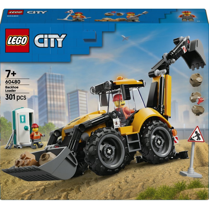 LEGO City Żółta koparko-ładowarka 60480