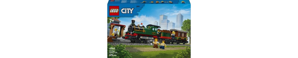 LEGO City Retro pociąg z lokomotywą parową 60511