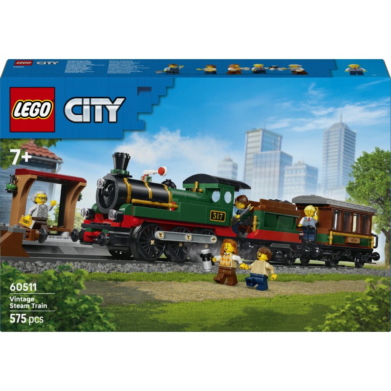 LEGO City Retro pociąg z lokomotywą parową 60511