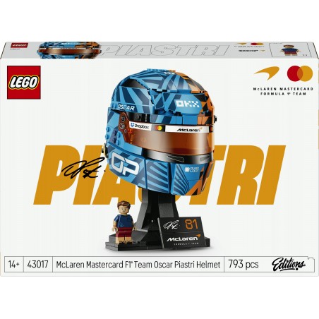 LEGO Editions Kask Oscar Piastri McLaren Mastercard F1 Team 43017