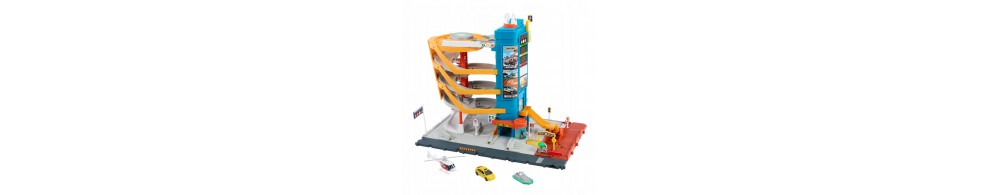 Matchbox Centrum transportowe Zestaw z 5 poziomami, 3 pojazdami HXL47