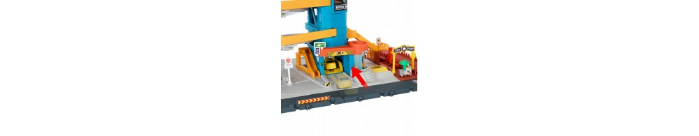 Matchbox Centrum transportowe Zestaw z 5 poziomami, 3 pojazdami HXL47