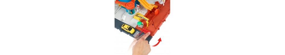 Matchbox Centrum transportowe Zestaw z 5 poziomami, 3 pojazdami HXL47
