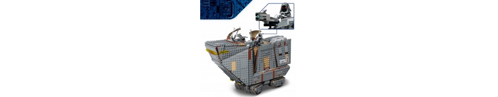LEGO Star Wars Piaskoczołg wędrownych Jawów i bagnorożec 75453