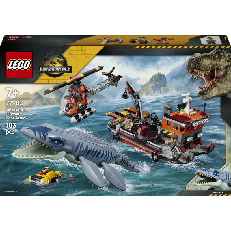 LEGO Jurassic World Atak mozazaura na łódź 77983