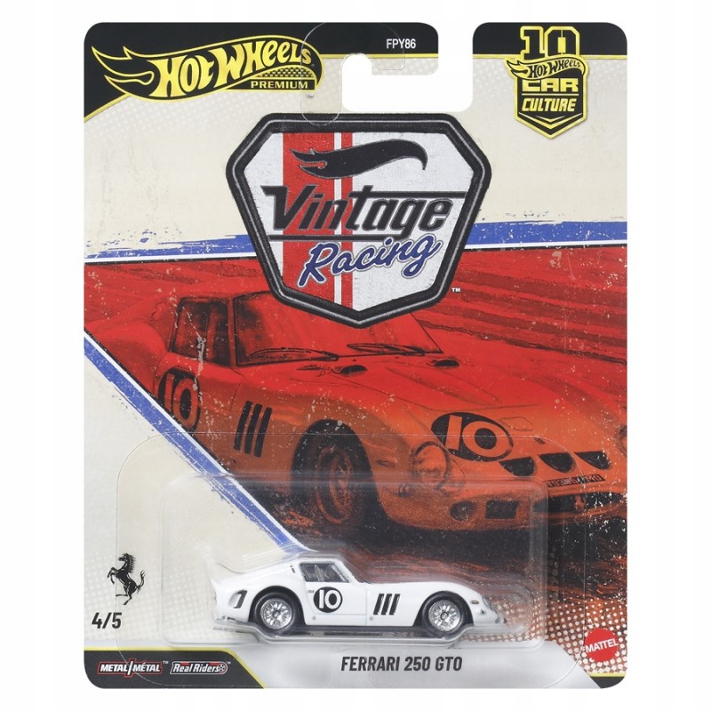 Hot Wheels Premium Vintage Racing Ferrari 250 GTO JKF25