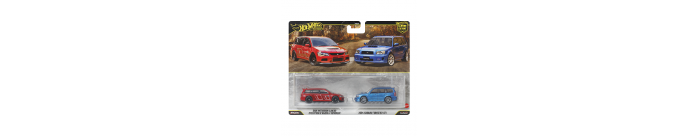 Hot Wheels Premium Car Culture 2-pak Lancer Evo IX + Subaru Forester JHW46