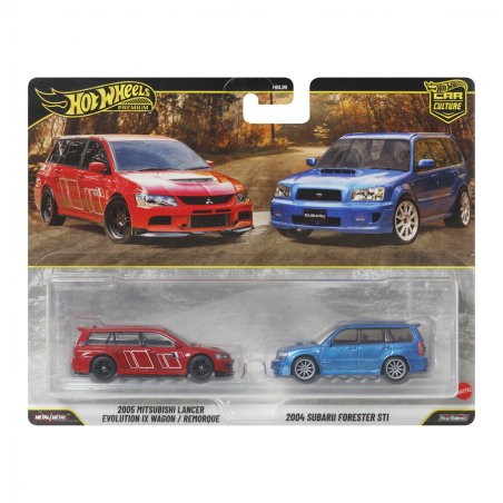 Hot Wheels Premium Car Culture 2-pak Lancer Evo IX + Subaru Forester JHW46