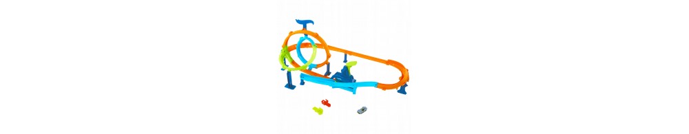 Hot Wheels Stunt Tracks Tor wyścigowy Rajdowy cyklon Zestaw JHK73