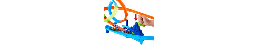 Hot Wheels Stunt Tracks Tor wyścigowy Rajdowy cyklon Zestaw JHK73