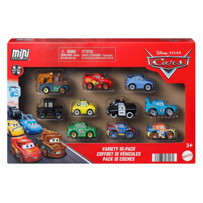 Mattel Disney Pixar Cars Auta Mikroauta 10-pak JBH06