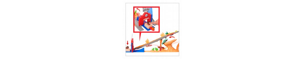 Tor Mattel Cars Auta droga ratunkowa wyścig z przeszkodami zestaw JFL57