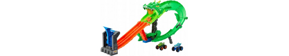 Hot Wheels Monster Trucks Rekiny vs Dinozaury Smoczy wyścig JGB06