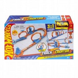 Hot Wheels Track Creator Tor wyścigowy Trzy pętle + autko JDW39