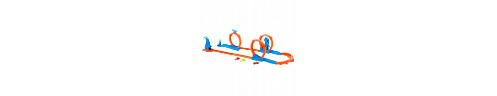 Hot Wheels Track Creator Tor wyścigowy Trzy pętle + autko JDW39