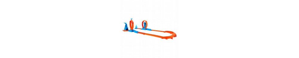 Hot Wheels Track Creator Tor wyścigowy Trzy pętle + autko JDW39