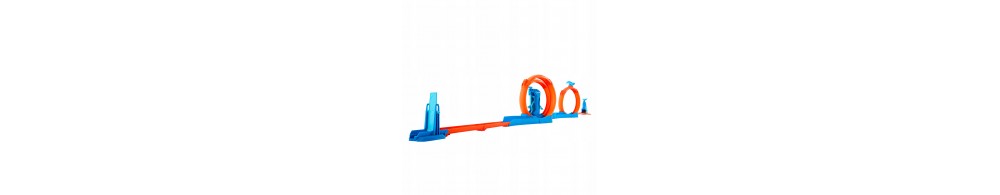 Hot Wheels Track Creator Tor wyścigowy Trzy pętle + autko JDW39