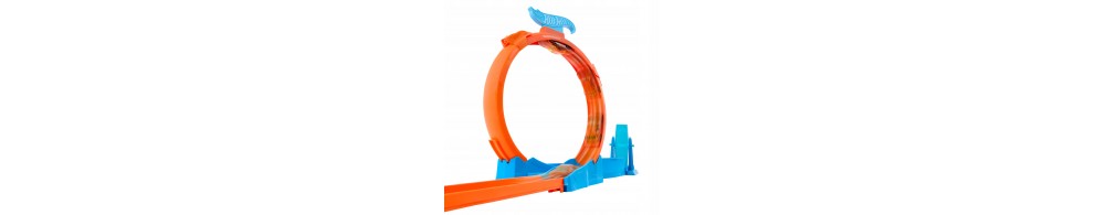 Hot Wheels Track Creator Tor wyścigowy Trzy pętle + autko JDW39