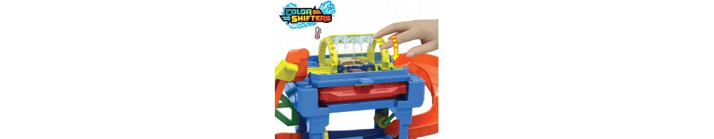 Hot Wheels City Myjnia Odjazdowe zakręty Zestaw z 1 samochodzikiem HTN80