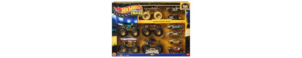 Hot Wheels Monster Trucks Bigfoot 50 rocznica Zestaw Trophy Champions JDW07