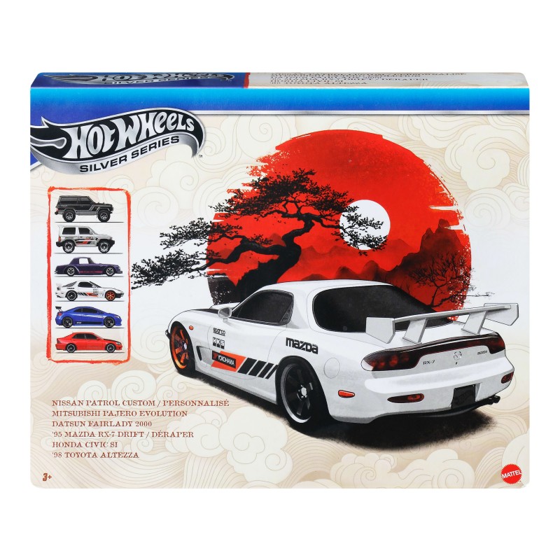 Hot Wheels Silver Series Streets of Japan Samochodziki Wielopak JLB23
