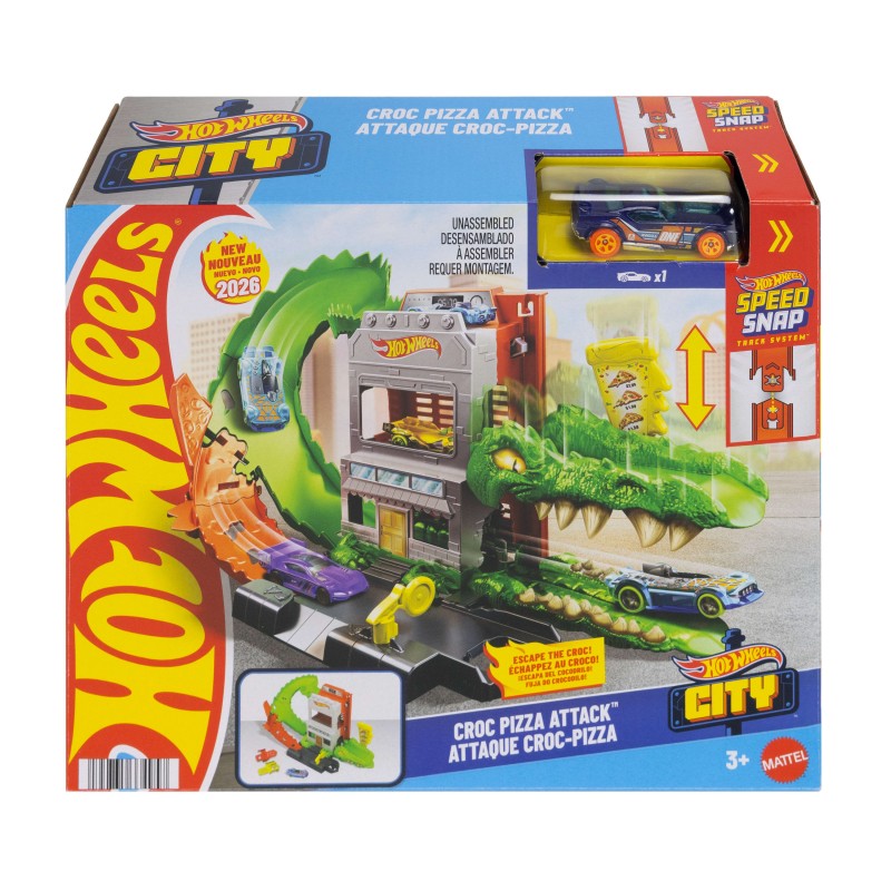 Hot Wheels City Krokodyl – Atak na pizzerię Zestaw JHL93