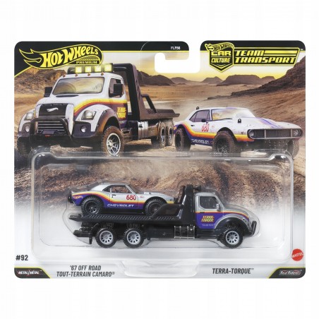 Hot Wheels Premium Team Transport '67 OFF ROAD Camaro & Terra Torque JHX93