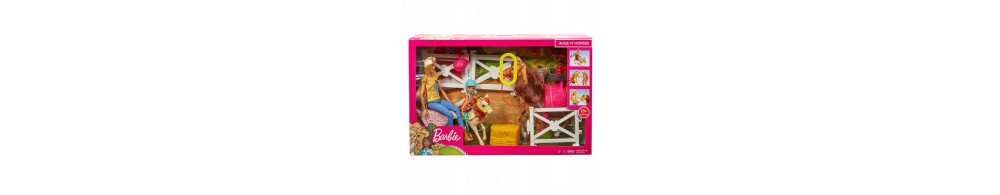 Barbie Stadnina koni zestaw 2 lalki 2 konie FXH15