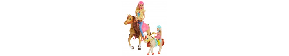 Barbie Stadnina koni zestaw 2 lalki 2 konie FXH15