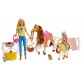 Barbie Stadnina koni zestaw 2 lalki 2 konie FXH15