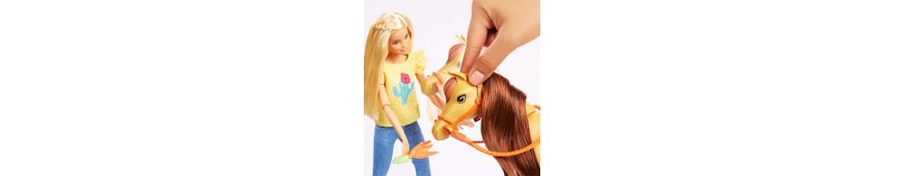 Barbie Stadnina koni zestaw 2 lalki 2 konie FXH15