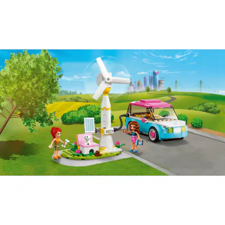 Zestaw LEGO® Friends Samochód elektryczny Olivii (41443) przypadnie do gustu wszystkim dzieciakom, które troszczą się o planetę. P