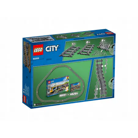 Wydłuż tory swojego pociągu osobowego dzięki zestawowi LEGO® City 60205 Tory.