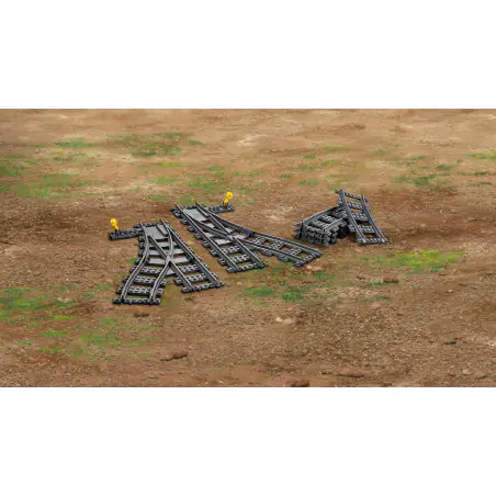 Jeszcze więcej zabawy czeka Cię po podłączeniu torów do istniejących zestawów LEGO®, takich jak 60198 Pociąg towarowy.