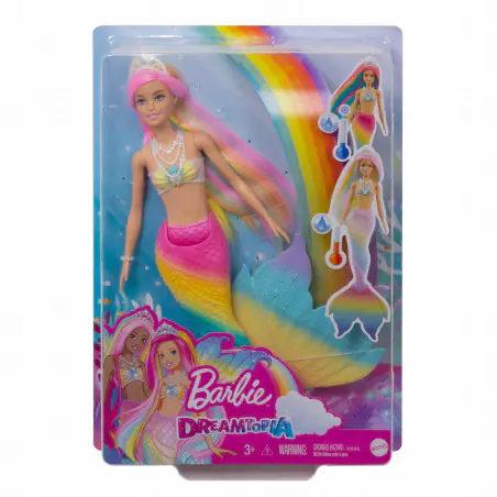 BARBIE LALKA SYRENKA TĘCZOWA GTF89