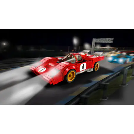 Zestaw konstrukcyjny LEGO® Speed Champions 1970 Ferrari 512 M (76906) dla dzieci i wielbicieli samochodów w każdym wieku to okazja do zbudowania i obejrzenia kolekcjonerskiego modelu kultowego auta wyścigowego. 