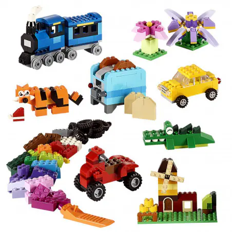 W zestawie bogaty wybór klocków LEGO® w 35 różnych kolorach